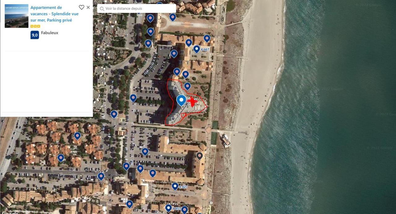 Appartement De Vacances - Splendide Vue Sur Mer, Parking Prive Le Barcares Luaran gambar